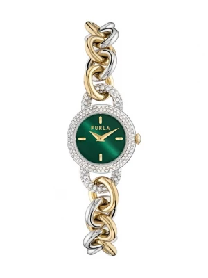 Foto van product FURLA Analoog horloge 'Meridiana' goud / donkergroen / zilver / wit