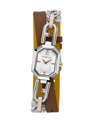 Foto van product FURLA Analoog horloge 'Octagonal' bruin / rose-goud / zilver