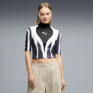 Foto van product FUTURE.PUMA.ARCHIVE Moto strakke top voor Dames, Zwart