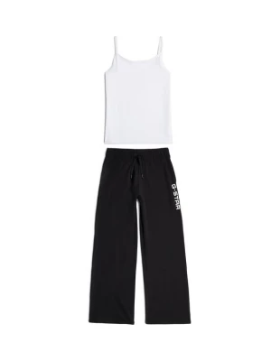 Foto van product G-STAR Pyjama 'Cami and Wide Leg Pant Pyjamas Set' zwart / wit