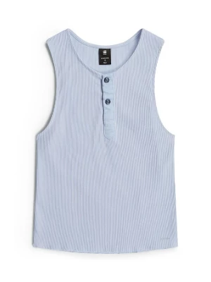 Foto van product G-STAR Top 'Slim Henley Tank T-Shirt' lichtblauw