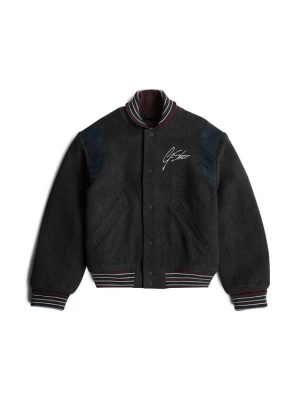 Foto van product G-STAR Tussenjas 'Cropped Varsity' donkerblauw / chocoladebruin / antraciet / wit