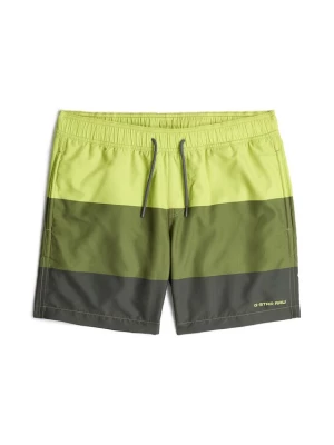 Foto van product G-STAR Zwemshorts 'Dirik Color Block Swimshort' antraciet / olijfgroen / appel