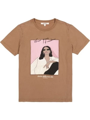 Foto van product GARCIA Shirt donkerbeige / karamel / rosa / zwart