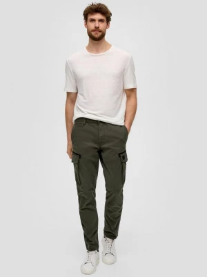 Foto van product garment-dyed cargobroek met rechte pijpen s.Oliver olijfgroen