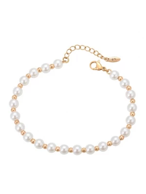 Foto van product faina Armband rose-goud / parelwit