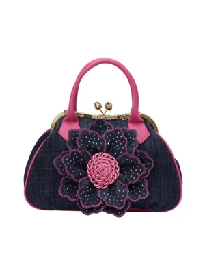 Foto van product Gaya Clutch donkerblauw / fuchsia