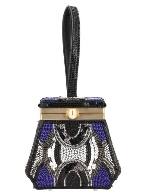 Foto van product Gaya Clutch indigo / zwart / zilver / wit