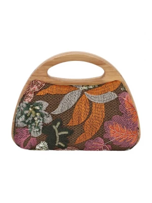 Foto van product Gaya Handtas bruin / lila / oranje / wit