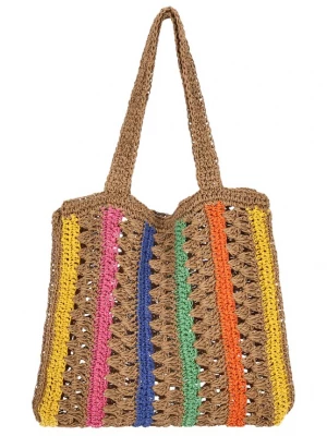 Foto van product Gaya Handtas camel / navy / donkergeel / fuchsia