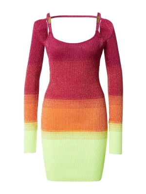 Foto van product GCDS Gebreide jurk limoen / oranje / fuchsia / framboos