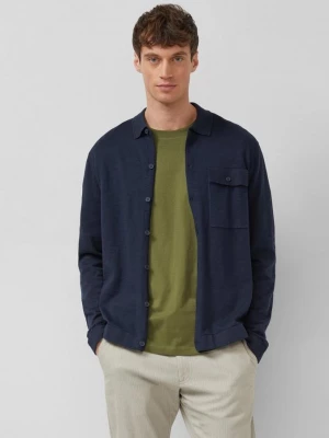 Foto van product Gebreid overhemd met borstzak s.Oliver blauw