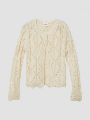 Foto van product Gebreid vest met knoopsluiting en geschulpte rand s.Oliver crème