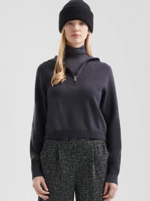 Foto van product Gebreide hoodie QS grijs