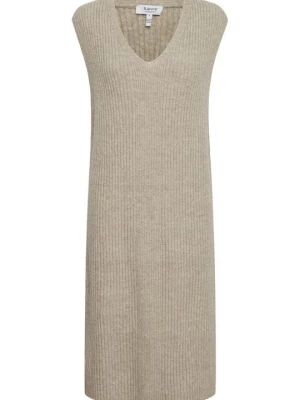 Foto van product Gebreide jurk B.Young beige mêleerd
