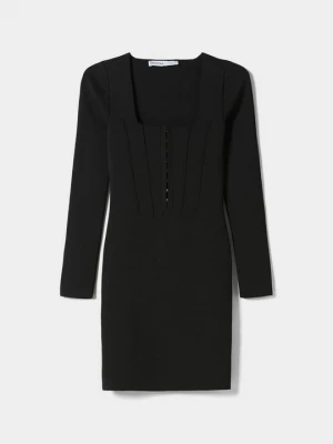 Foto van product Gebreide jurk Bershka zwart