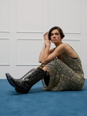 Foto van product Gebreide jurk Ganni goudkleurig