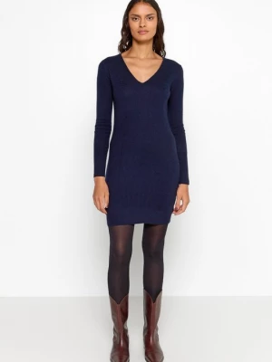 Foto van product Gebreide jurk Just Cashmere donkerblauw