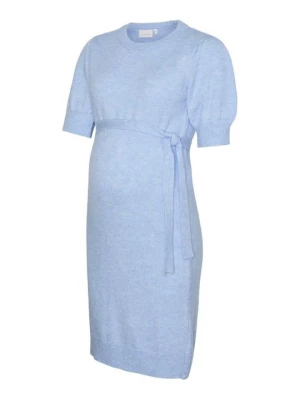 Foto van product Gebreide jurk Mamalicious blauw gemêleerd