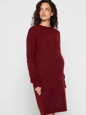 Foto van product Gebreide jurk Mamalicious bordeauxrood