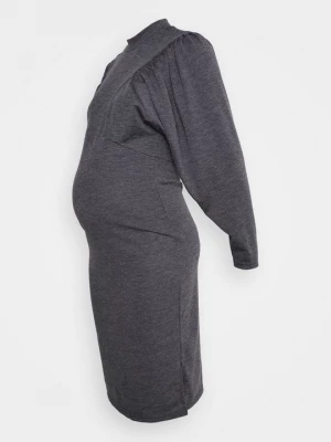Foto van product Gebreide jurk Mamalicious grijs gemêleerd