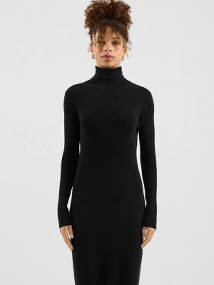 Foto van product Gebreide jurk met ribbels QS zwart