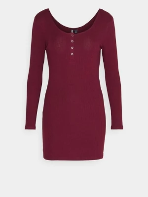 Foto van product Gebreide jurk Pieces bordeauxrood