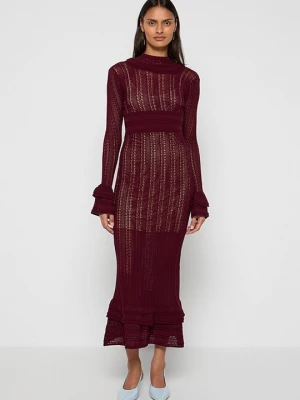 Foto van product Gebreide jurk TWINSET bordeauxrood