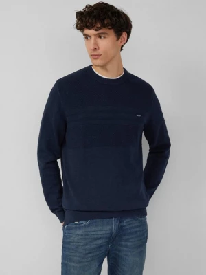 Foto van product Gebreide katoenen trui met structuurmix s.Oliver blauw