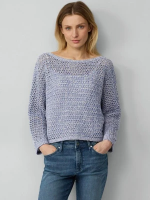 Foto van product Gebreide oversized trui van ajour met vleermuismouwen s.Oliver blauw