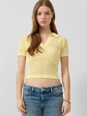 Foto van product Gebreide polo QS geel