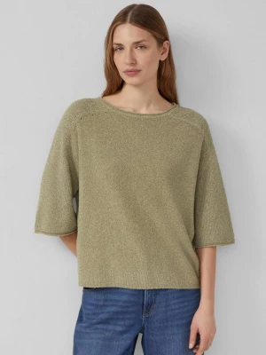 Foto van product Gebreide raglan trui in bouclé s.Oliver olijfgroen