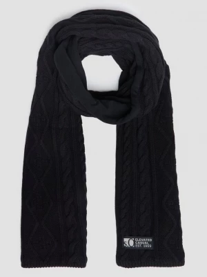 Foto van product Gebreide sjaal met kabelpatroon en fleece achterkant s.Oliver zwart