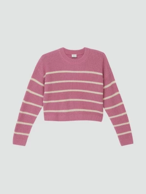Foto van product Gebreide trui in een boxy pasvorm met een gestreept patroon s.Oliver roze