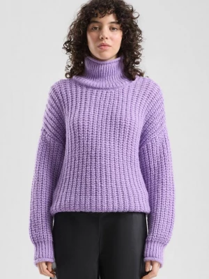 Foto van product Gebreide trui met col en oversized schouders in loose fit QS roze