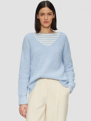 Foto van product Gebreide trui met een relaxed fit van een katoenmix s.Oliver blauw