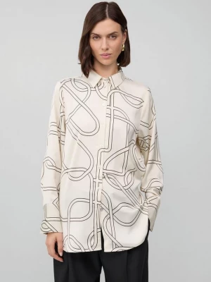 Foto van product Gedessineerde lange blouse van satijn s.Oliver crème