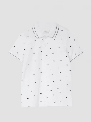 Foto van product Gedessineerde piqué polo s.Oliver wit