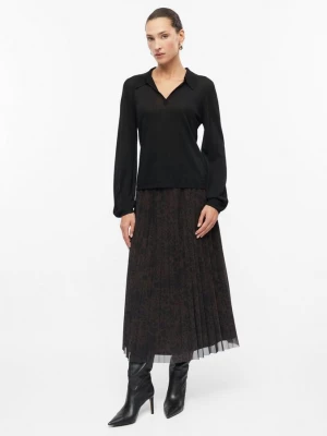 Foto van product Geplisseerde rok met luipaardprint en elastische tailleband s.Oliver bruin