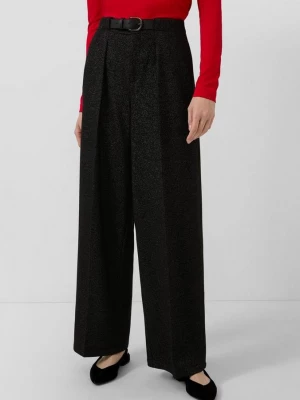 Foto van product Geplooide broek met glittergaren en geïntegreerde riem s.Oliver zwart