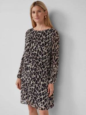 Foto van product Geplooide chiffon jurk met all-over print en viscose voering s.Oliver grijs