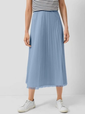 Foto van product Geplooide midi rok van mesh met jersey voering s.Oliver blauw