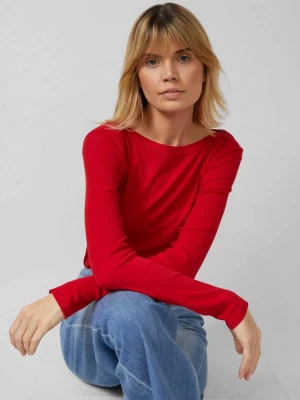 Foto van product Geribd shirt met lange mouwen en boothals s.Oliver rood