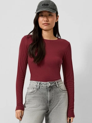 Foto van product Geribde longsleeve QS rood