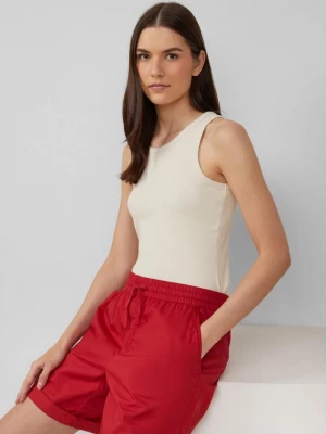 Foto van product Geribde top met een slim fit en borduursel s.Oliver crème