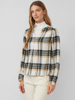 Foto van product Geruite blouse met plooidetail en elastische manchetten s.Oliver