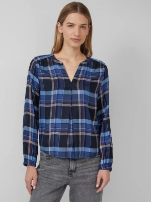 Foto van product Geruite blouse met plooidetail en elastische manchetten s.Oliver