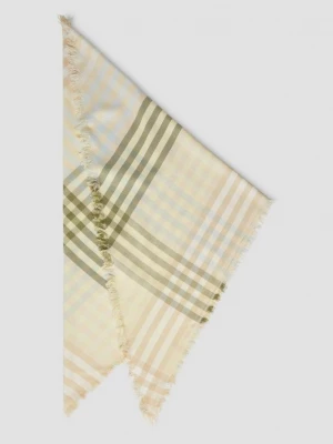 Foto van product Geruite jacquard sjaal met open franjes s.Oliver