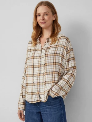 Foto van product Geruite overhemdblouse in een ontspannen pasvorm met een volantkraag s.Oliver