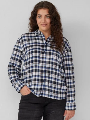 Foto van product Geruite overhemdblouse met rimpels aan de achterkant s.Oliver blauw